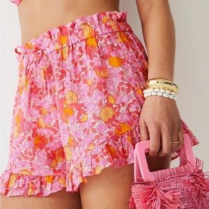 J. Crew Pink and Orange Floral Women Shorts